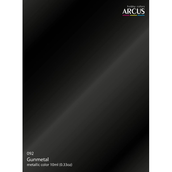 Arcus A092 Acrylic Paint Gunmetal Saturated Color