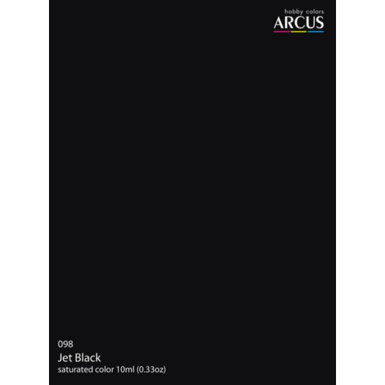 Arcus A098 Acrylic Paint Jet Black Saturated Color