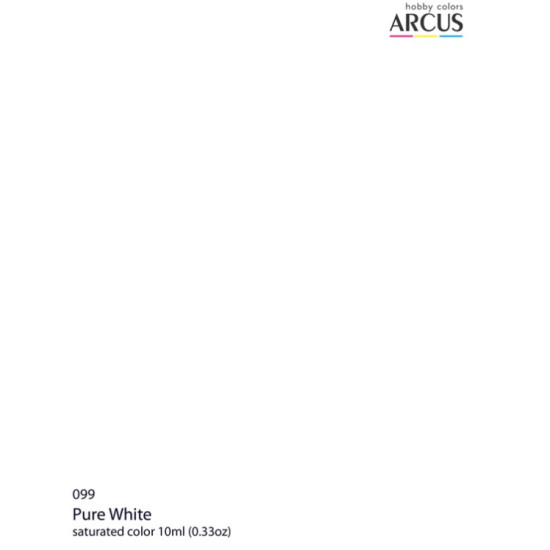 Arcus A099 Acrylic Paint Pure White Saturated Color