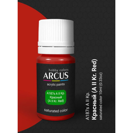 Arcus A187 Acrylic Paint A Ii Cr Red Saturated Color