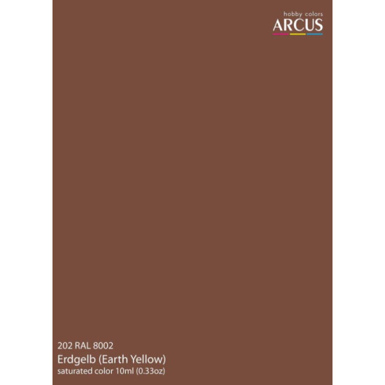 Arcus A202 Acrylic Paint Ral 8002 Erdgelb Saturated Color