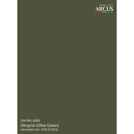 Arcus A 204 Acrylic Paint Ral 6003 Olivgrun Saturated Color