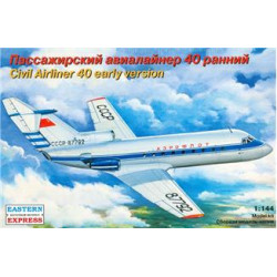 Civil airliner Yak-40, early version 1/144 Eastern Express 14492