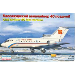 Civil airliner Yak-40, late version 1/144 Eastern Express 14493