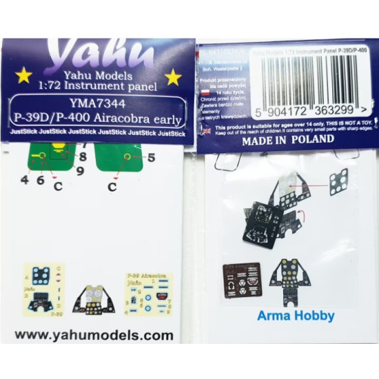 Yahu Model Yma7344 1/72 P-39 D/P-400 For Arma Hobby Accessories For Aircraft