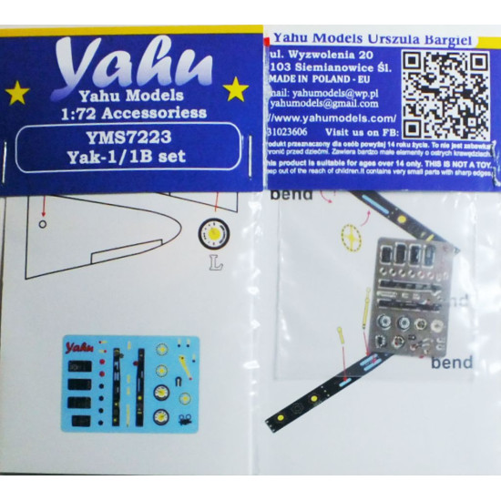 Yahu Model Yms7223 1/72 Yak-1 Set Accessories For Aircraft