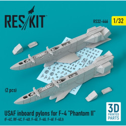 Reskit Rs32-0446 1/32 Usaf Inboard Pylons For F4 Phantom I 2 Pcs F4c Rf4c F4d F4e F4g F4f F 4ej 3d Printing