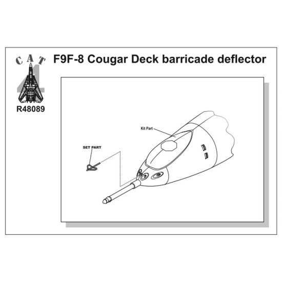 Cat4-r48089 1/48 F9f 8 Cougar Deck Barricade Deflector 3pcs Accessories Kit