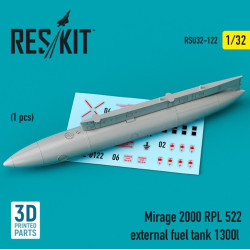 Reskit Rsu32-0122 1/32 Mirage 2000 Rpl 522 External Fuel Tank 1300lt 3d Printing