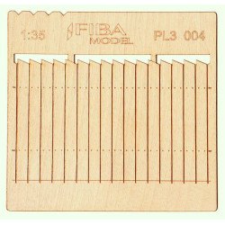 Model Scene Pl3-004 1/35 Wooden Fence Saw Toothed Privacy Fence