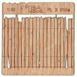 Model Scene Pl3-015 1/35 Wooden Fence Rotten Diorama Accessories