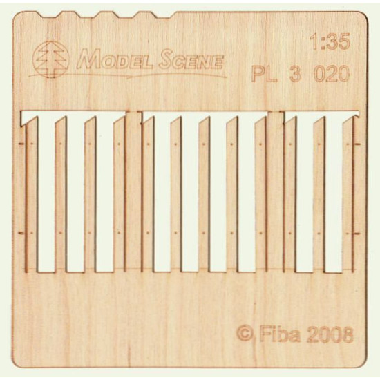 Model Scene Pl3-020 1/35 Wooden Fence Stockade Fence Boards Standard Size