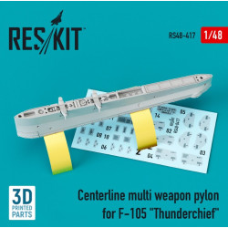 Reskit Rs48-0417 1/48 Centerline Multi Weapon Pylon For F 105 Thunderchief 3d Printing