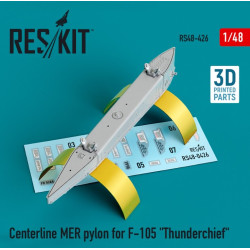 Reskit Rs48-0426 1/48 Centerline Mer Pylon For F 105 Thunderchief 3d Printing