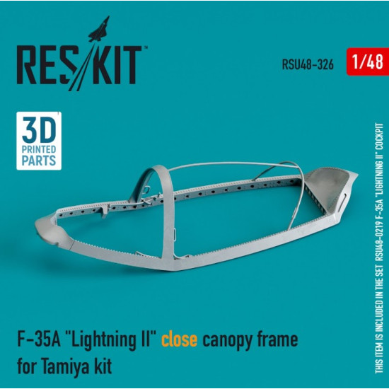 Reskit Rsu48-0326 1/48 F35a Lightning Close Canopy Frame For Tamiya Kit 3d Printing