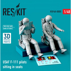 Reskit Rsf48-0005 1/48 Usaf F111 Pilots Sitting In Seats 2 Pcs 3d Printing