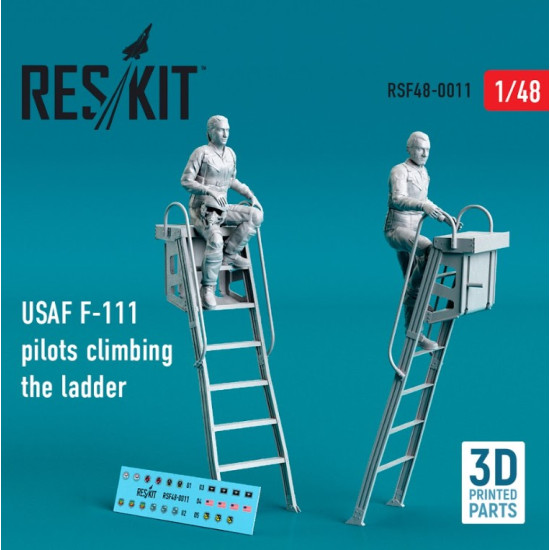 Reskit Rsf48-0011 1/48 Usaf F111 Pilots Climbing The Ladder 2 Pcs 3d Printing