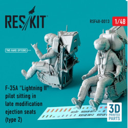 Reskit Rsf48-0013 1/48 F35a Lightning Pilot Sitting In Late Modification Ejection Seats Type 2 3d Printing