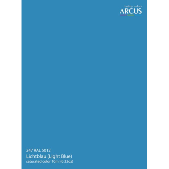 Arcus A247 Acrylic Paint Ral 5012 Lichtblau Saturated Color