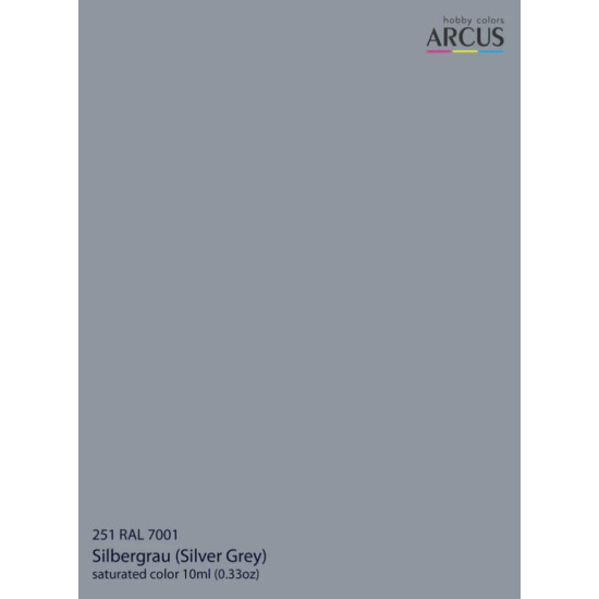 Arcus A251 Acrylic Paint Ral 7001 Silbergrau Saturated Color