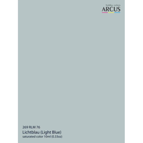 Arcus A269 Acrylic Paint Rlm 76 Lichtblau Saturated Color