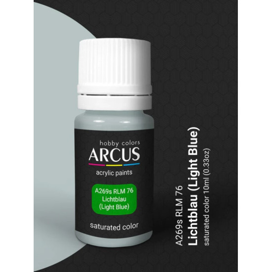 Arcus A269 Acrylic Paint Rlm 76 Lichtblau Saturated Color
