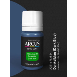 Arcus A291 Acrylic Paint Rlm 24 Dunkelblau Saturated Color