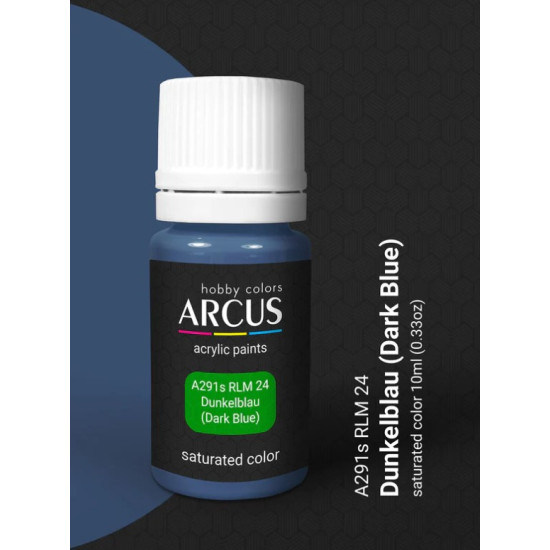 Arcus A291 Acrylic Paint Rlm 24 Dunkelblau Saturated Color