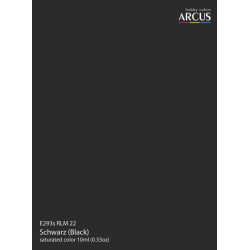 Arcus A293 Acrylic Paint Rlm 22 Schwarz Black Saturated Color