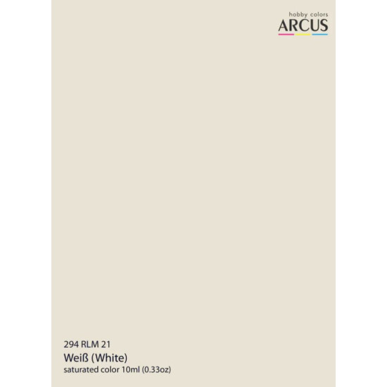 Arcus A294 Acrylic Paint Rlm 21 Weib Saturated Color