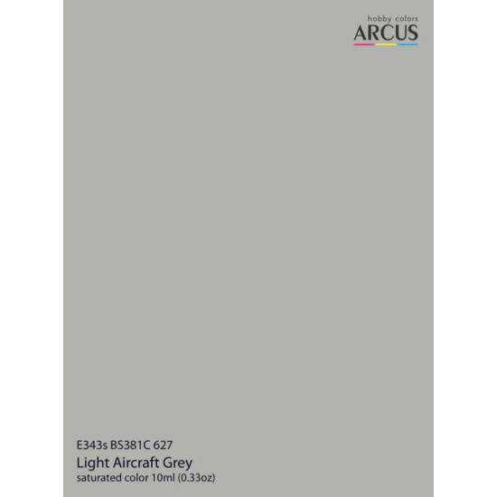 Arcus A343 Acrylic Paint Bs381c 627 Light Aircraft Grey Saturated Color