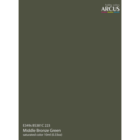 Arcus A349 Acrylic Paint Bs381c Middle Bronze Green Saturated Color