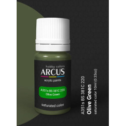 Arcus A351 Acrylic Paint Bs381c 220 Olive Green Saturated Color