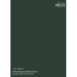 Arcus A275 Acrylic Paint Rlm70 Schwarzgrun Black Green Saturated Color