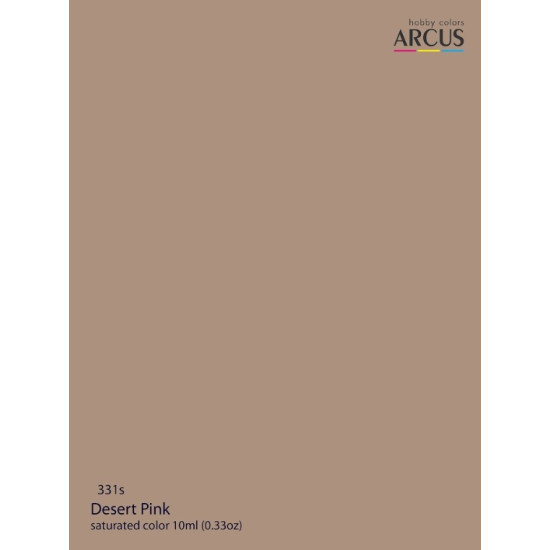 Arcus A331 Acrylic Paint Royal Air Force Desert Pink Saturated Color