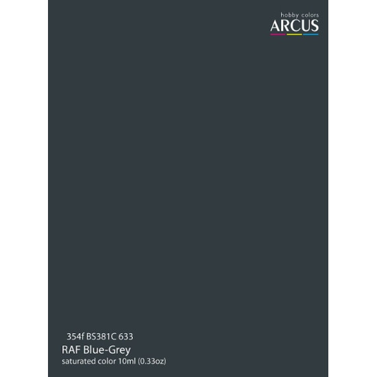 Arcus A354 Acrylic Paint Royal Air Force Raf Blue Grey Saturated Color