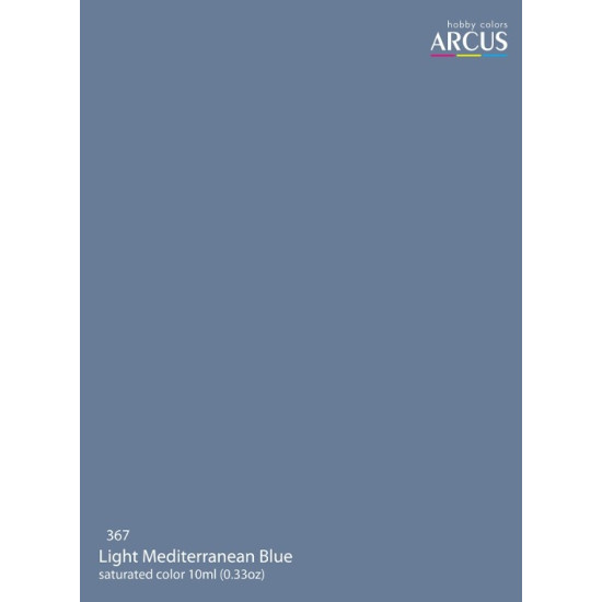 Arcus A367 Acrylic Paint Royal Air Force Light Mediterranean Blue Saturated Color