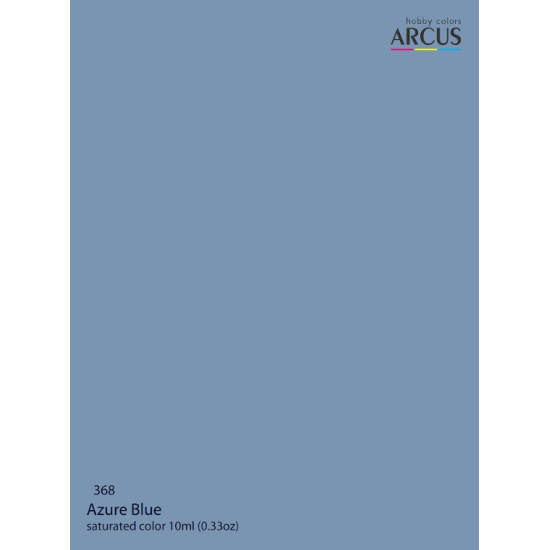 Arcus A368 Acrylic Paint Royal Air Force Azure Blue Saturated Color