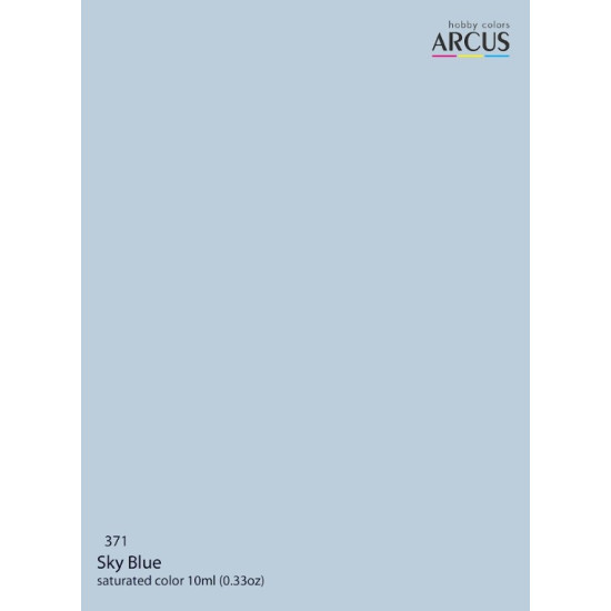 Arcus A371 Acrylic Paint Royal Air Force Sky Blue Saturated Color