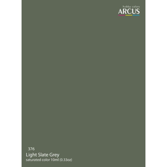 Arcus A376 Acrylic Paint Royal Air Force Light Slate Grey Saturated Color