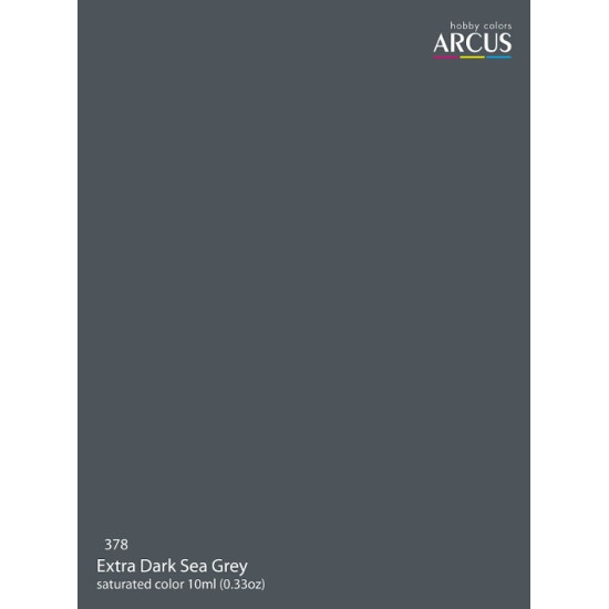 Arcus A378 Acrylic Paint Royal Air Force Extra Dark Sea Grey Saturated Color