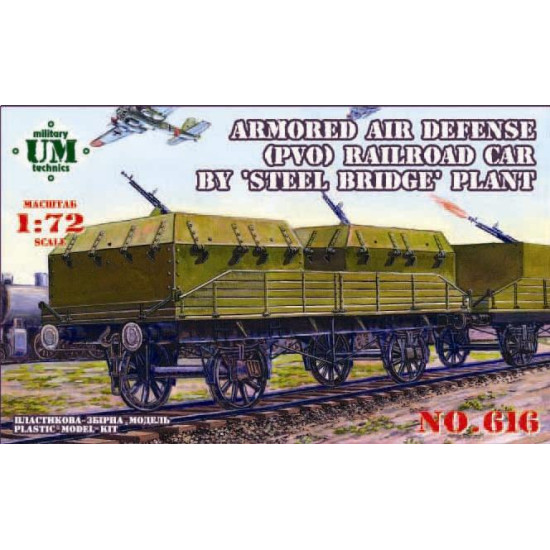 Armored air defense railroad car WWII 1/72 UMmT 616