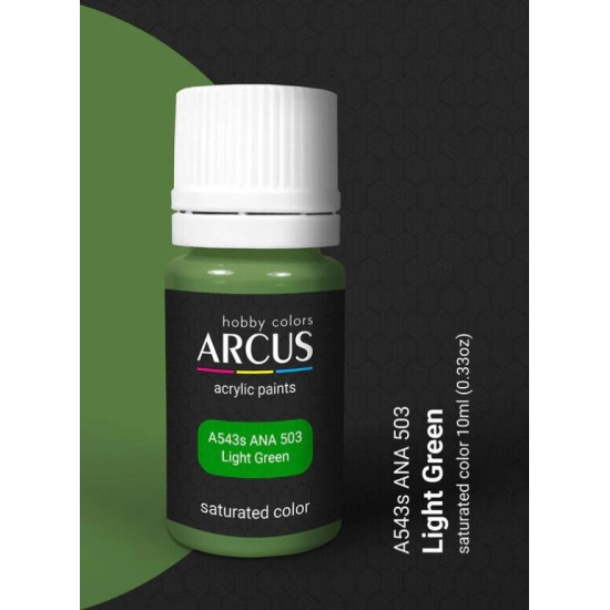 Arcus A543 Acrylic Paint Ana 503 Light Green Saturated Color
