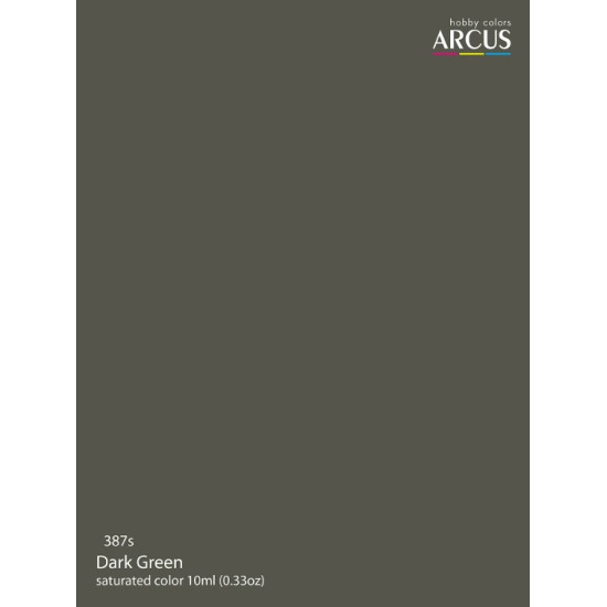 Arcus A387 Acrylic Paint Royal Air Force Dark Green Saturated Color