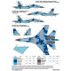 Foxbot 48-067t 1/48 Sukhoi Su27ubm Air Force Of Ukraine Digital Camouflage Stickers With Masks And Additional Numbers