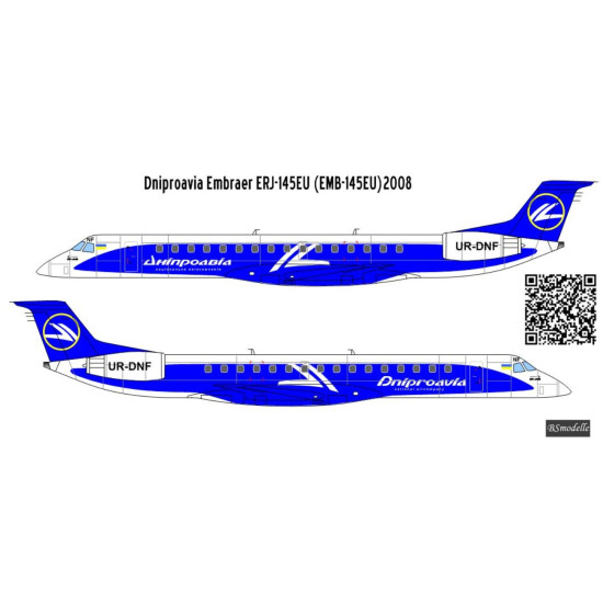 Bsmodelle 200591 1/200 Embraer Emb145 Dniproavia Decal For Aircraft