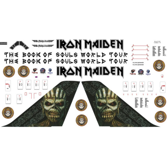 Bsmodelle 144592 1/144 Boeing 787 400 Iron Maiden Decal Model Aircraft