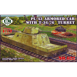 PL-43 armored car with Soviet Union T-34/76 turret 1/72 UMmT 622