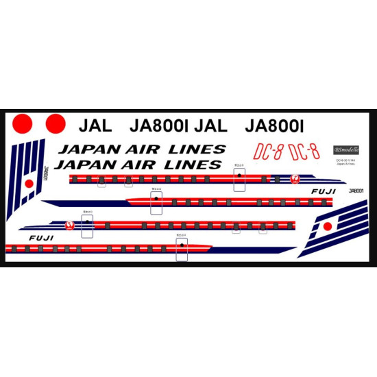 Bsmodelle 144590 1/144 Mc Donnell Douglas Dc 8 Japan Airlines Decal Model