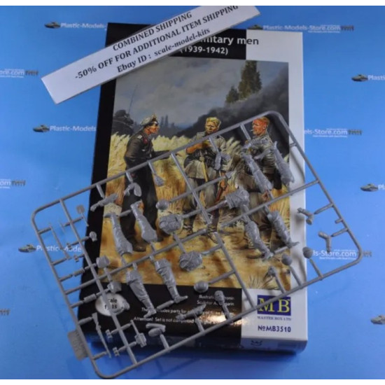 Us Stock Master Box 3510 1/35 German Military Men 1939 1942 Figures Kit